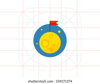Flag on moon 