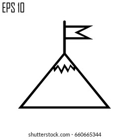 Flag on mountain