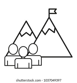 Flag on the mountain design