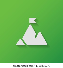 en el icono de montaña. ilustración EPS 10 del vector de pico de montaña.