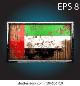 flag on old wood made in vector
