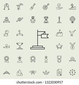 flag on the peak icon. Succes and awards icons universal set for web and mobile