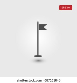 the flag on the pin icon