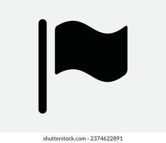 Marca en el icono de polo Onda ondulación Banner Emblema Posición Geografía Éxito Flutter Tavel Color del contorno Blanco Negro Símbolo de signo de la línea EPS Vector