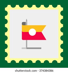 Flag on stand