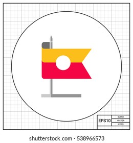 Flag on stand
