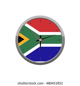 flag on wall clock