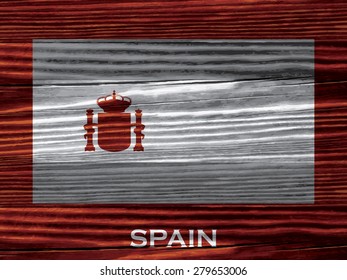 Flag of on wooden background