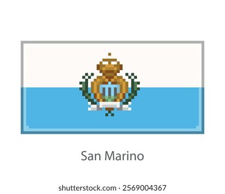 Flag one of the worlds country in pixel art or mosaic style.