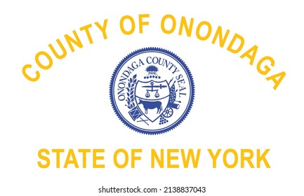 Flag Of Onondaga County, New York, USA. 