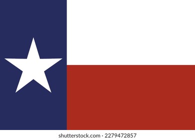 Flag oof Texas. Official colors and proportions. vector