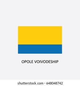 Flag of Opole - Poland Vector Illustration