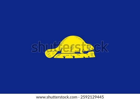 Flag of Oregon with Beaver Emblem