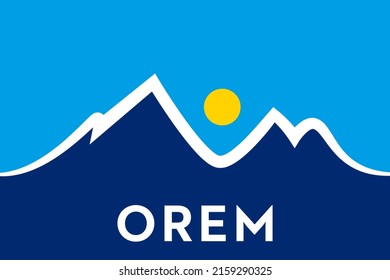 Flag Of Orem, Utah, USA. 