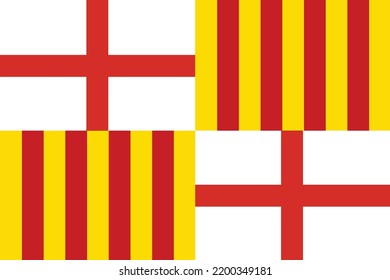 The flag os the Spanish city of Barcelona