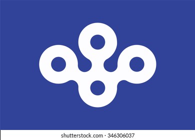 Flag of Osaka prefecture of Japan. Vector illustration.