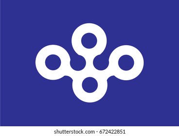 Flag of Osaka Prefecture of Japan - Osaka Japan Prefecture Flag with vector design