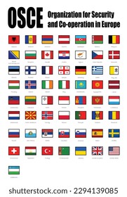 Bandera de la OSCE o de la Organización para la Seguridad y la Cooperación en Europa