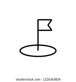 Flag outline icon illustration isolated vector sign symbol
