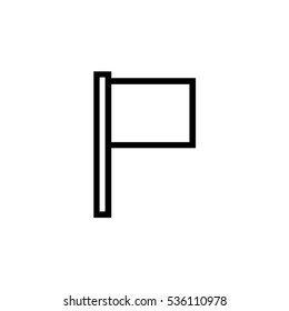Flag outline icon. Peace