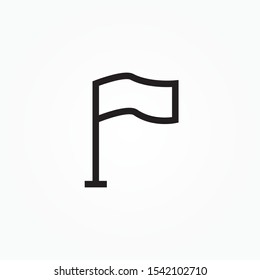 Flag Outline Icon Vector Illustration 