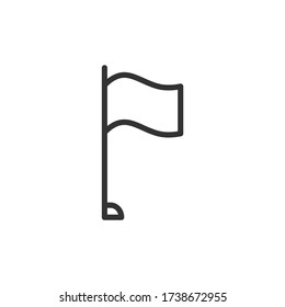 Flag outline icon. Vector illustration.