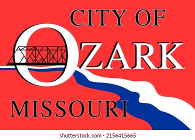 Flag Of Ozark, Missouri, USA. 