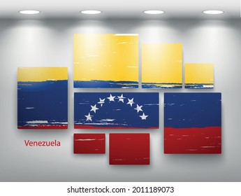 flag paint in gallery. Vector illustration