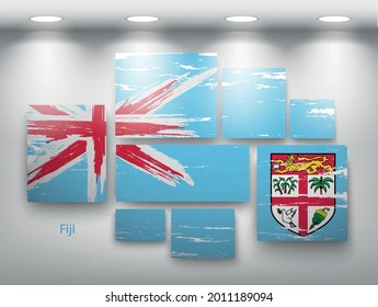 flag paint in gallery. Vector illustration