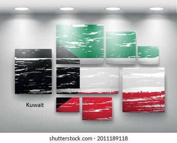 flag paint in gallery. Vector illustration
