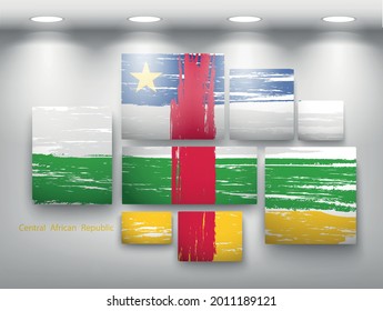 flag paint in gallery. Vector illustration