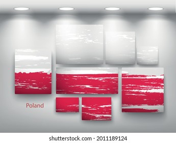 flag paint in gallery. Vector illustration