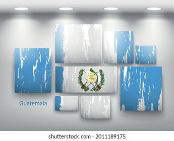 flag paint in gallery. Vector illustration