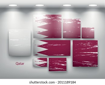 flag paint in gallery. Vector illustration