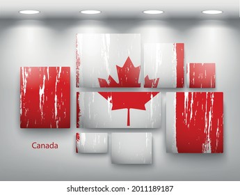 flag paint in gallery. Vector illustration