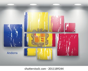 flag paint in gallery. Vector illustration
