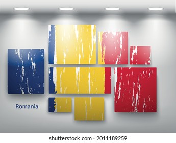 flag paint in gallery. Vector illustration