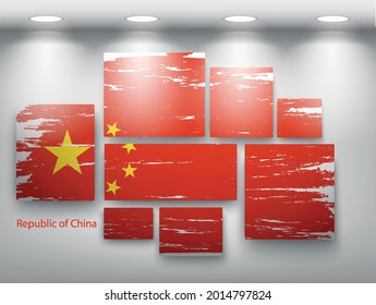 flag paint in gallery. Vector illustration