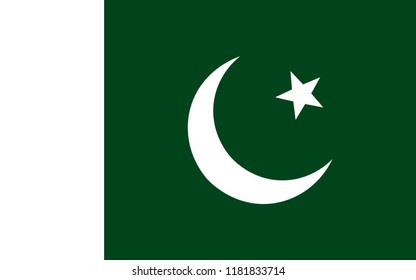 Flag of pakistan, flat icon. Simple, vector illustration for web or mobile app