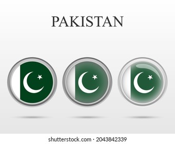 Flag of Pakistan in the form of a circle