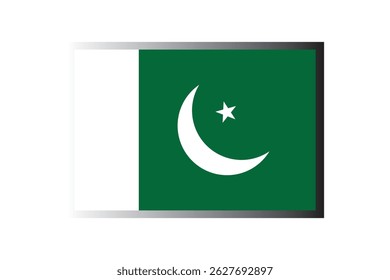 The flag of Pakistan Flag icon. Pakistan flag button vector. Vector illustration.