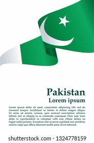 Flag of Pakistan, Islamic Republic of Pakistan. 