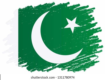 Flag of Pakistan, Islamic Republic of Pakistan. Template for award design, an official document with the flag of Pakistan. Bright, colorful vector illustration.
