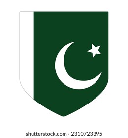Bandera de Pakistán en forma. Bandera de Pakistán en forma 
