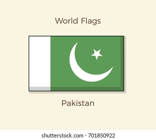 Flag of Pakistan. Vector icon design