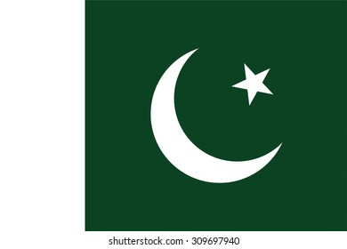 Flag of Pakistan. Vector illustration.
