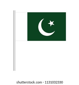 Flag of Pakistan.Pakistan Icon vector illustration,National flag for country of Pakistan isolated, banner vector illustration. Vector illustration eps10.