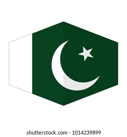 flag of Pakistan,vector illustration of Pakistan flag, official colors and proportion correctly. National Flag of Pakistan, A Flag Illustration within a Sign of the country of Pakistan.