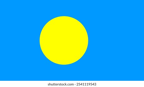 Bandera de Palau, Formato 16:9, Bandera de Palau, Imágenes vectoriales