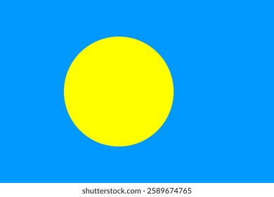 Flag of Palau, 3:2 Format, Palau Flag	